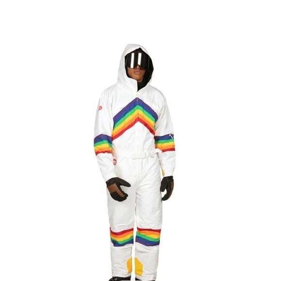 Mens Tipsy Elves Snow Suits Sunrise Shredder‎ One Piece Performance Snow Wear LG - Picture 1 of 3